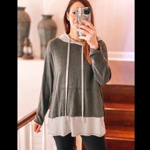 Lightweight solids & Striped Hoodie